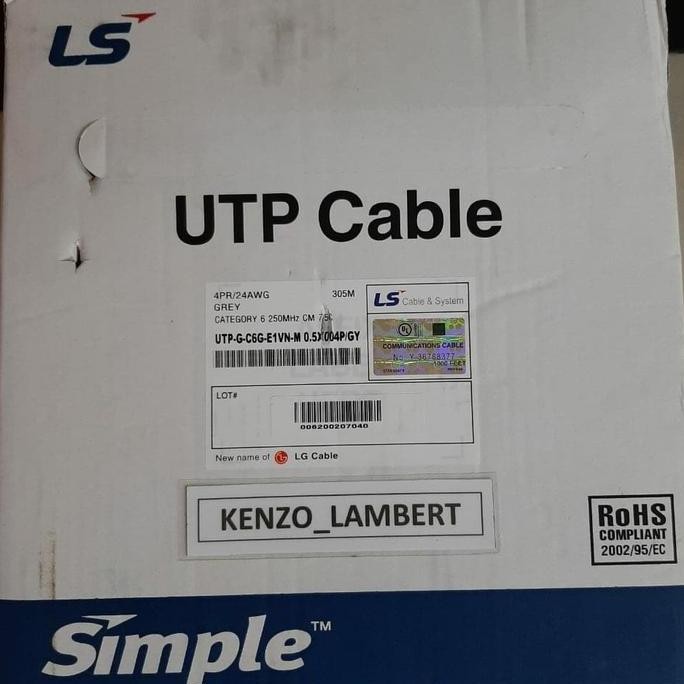 new  Kabel lan utp cat 6 LS / kabel utp cat 6 LS