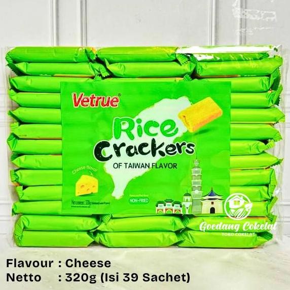 

Promo Vetrue Japanese Taiwan Rice Crispy Crackers Krekers Beras Aneka Rasa Lobster Pedas Vegetable Salted Egg Yolk Cheese 320G / 300G