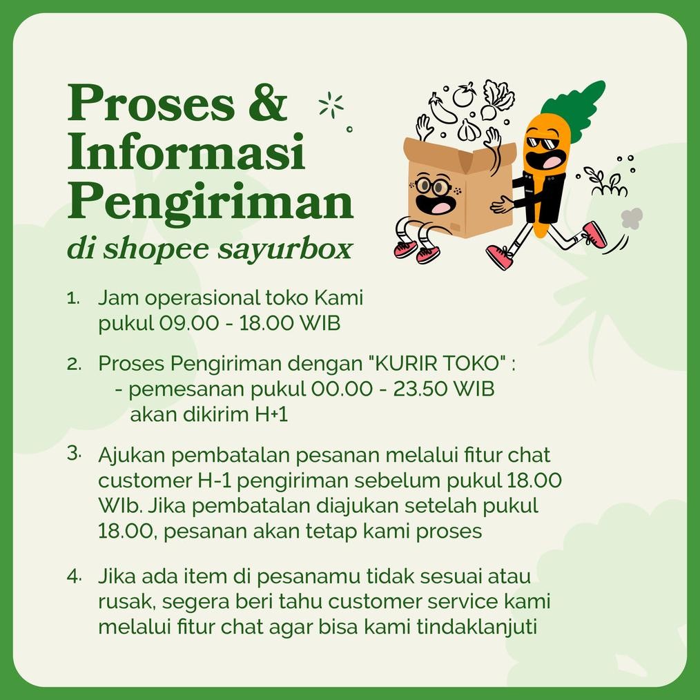 

ready Topi Koki Setra Ramos 5 kg Sayurbox murah