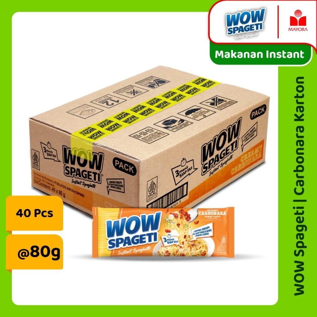

ready (1 KARTON) WOW SPAGETI AGLIO OLIO Pasta isi 40 pcs murah