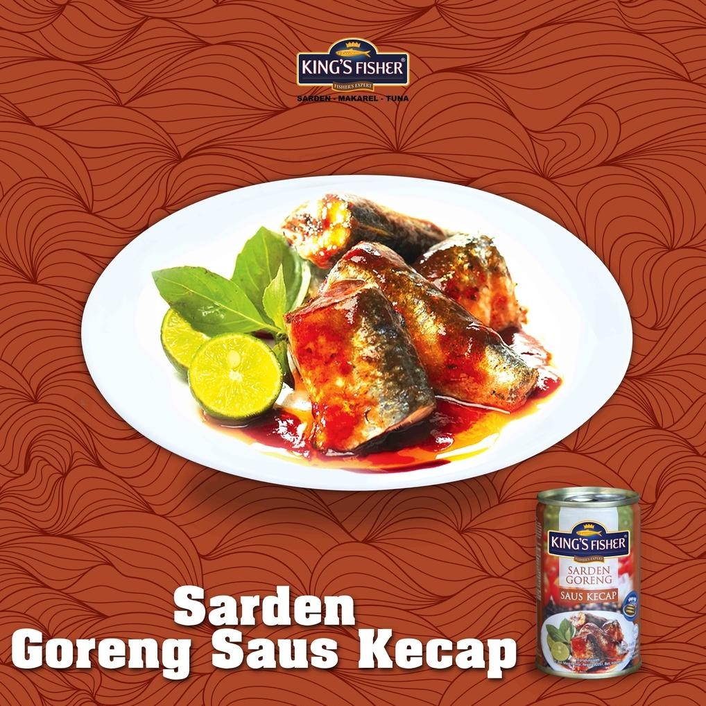 

ready King's Fisher Paket 3 pcs Sarden goreng kecap Makanan Kaleng 425 gr murah