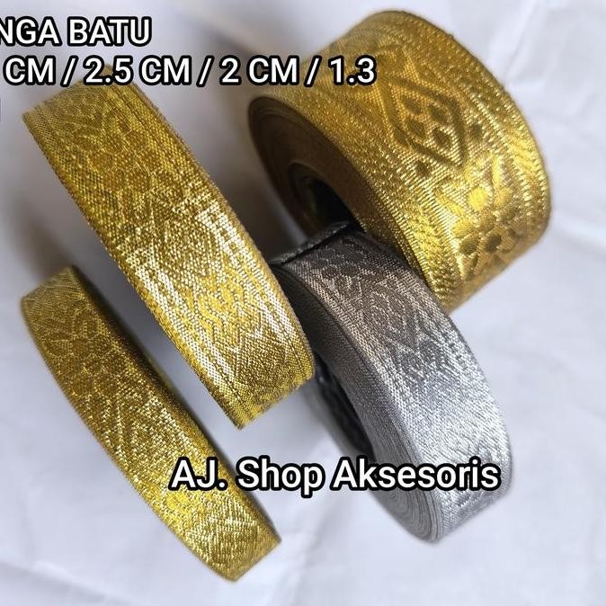 

Pita Gamis / Pita India Motif Gold Silver isi 15 meter murah