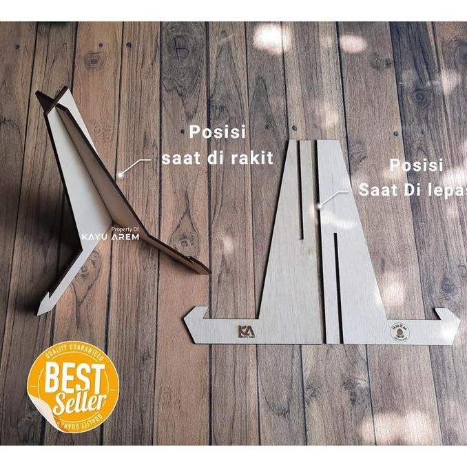 

ready Standing Bingkai Foto Kayu / Wooden Easel Holder Stand Frame Portable