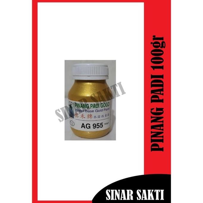 ready Cat Emas Pinang Padi / Water Base Gold Paint 100gr