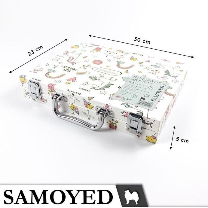 

ready Peralatan Gambar Warna Lukis / Krayon / Spidol / Pensil Warna / Cat Air Padat / Cake / Blocks / Solid Kotak / Koper Aesthetic / Inspiration Art Set Samoyed INSS-U53