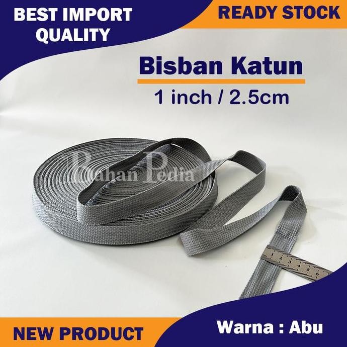 

[Roll 45mtr] Tali Webbing Bisban Katun Tebal Cotton Import 1inch 2.5cm murah