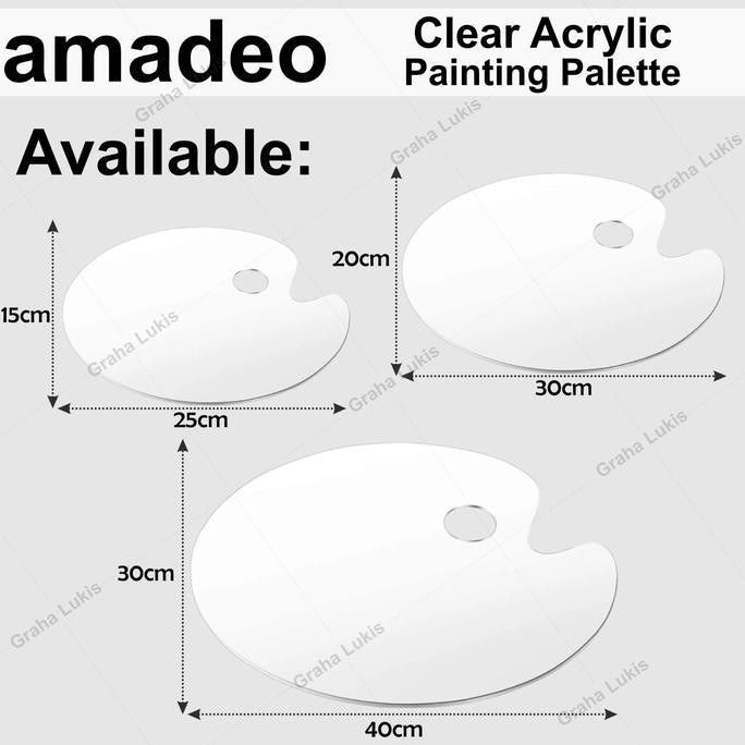 

ready Amadeo Clear Acrylic Painting Palette