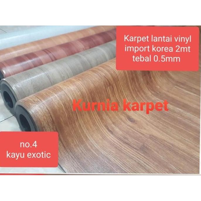 ready Karpet lantai Vinyl plastik Korea lebar 200Cm (2meter) tebal 0.5mm harga per 1 METER
