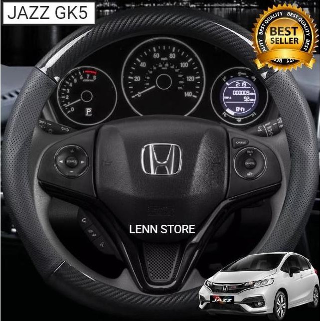 ready Cover Sarung Stir Carbon Mobil Honda JAZZ GK5 2017 2018 2019 2020 2021 2022