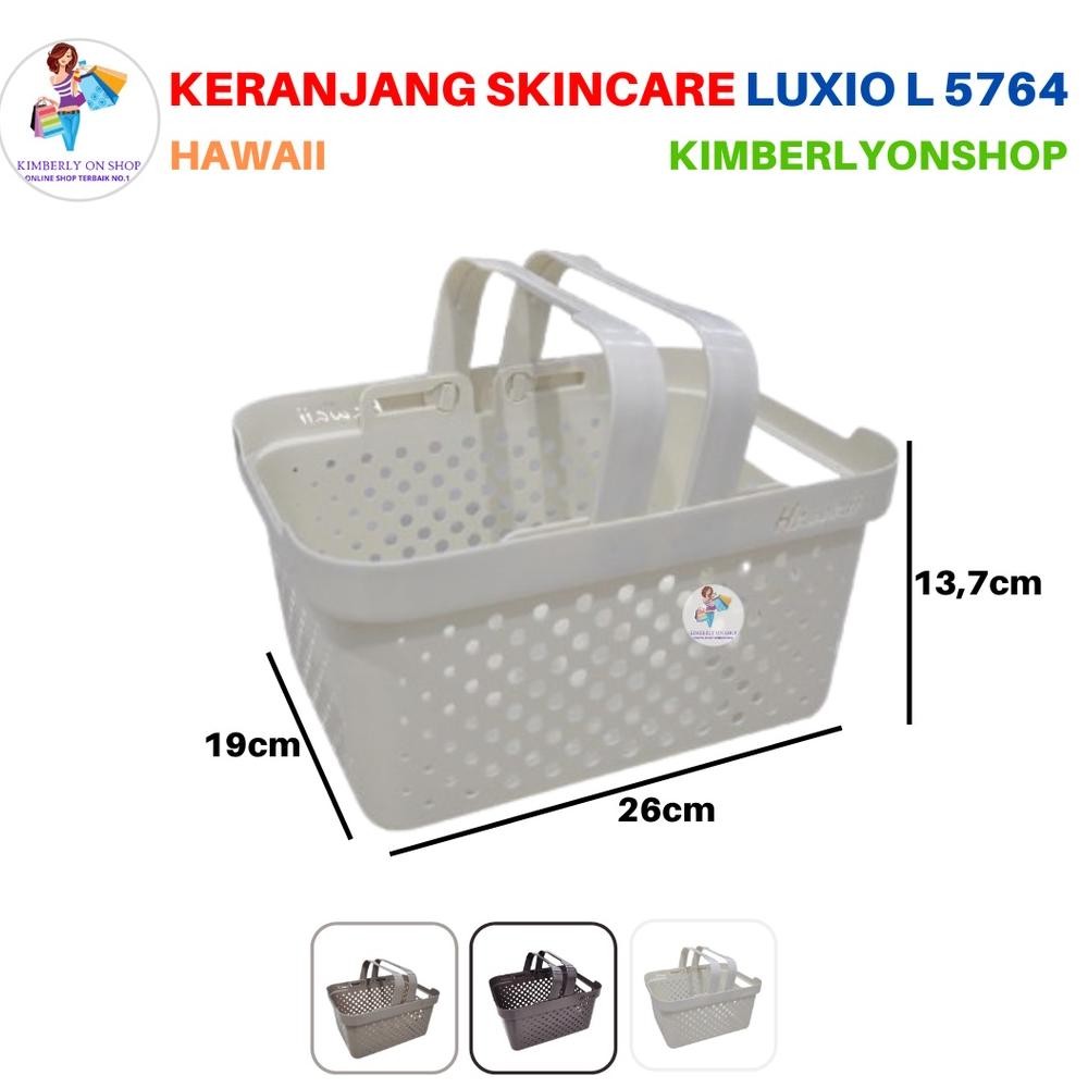 Keranjang Serbaguna Luxio L Keranjang Skincare Hawaii 5764 Stok Baru