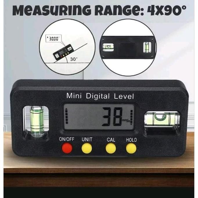 MINI DIGITAL LEVEL ALAT UKUR SUDUT KEMIRINGAN BUSUR DERAJAT WATERPASS