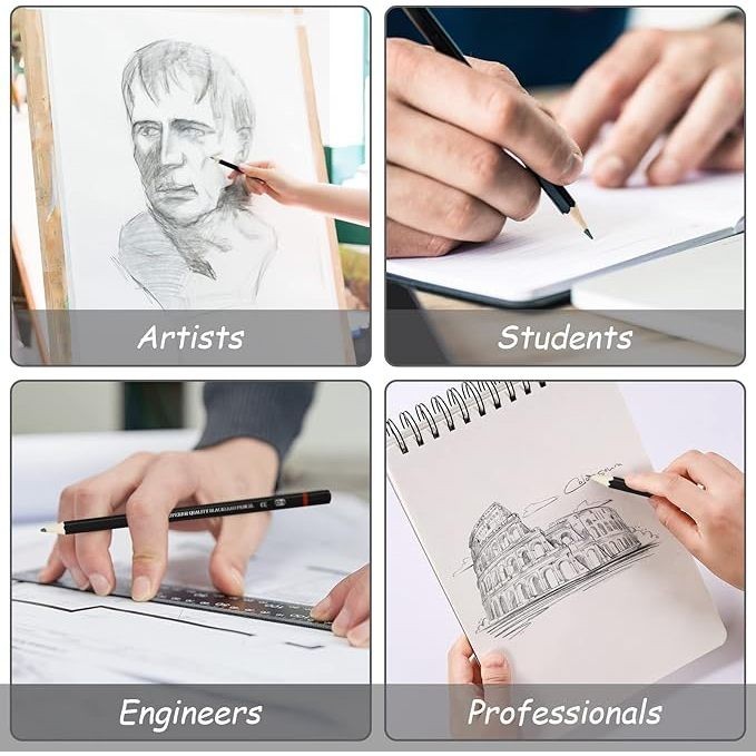 

Ay00! BORES 12 pcs Pensil Gambar Sketsa Set Lengkap 2H H F B HB 2B 3B 4B 5B 6B 7B 8B Charcoal