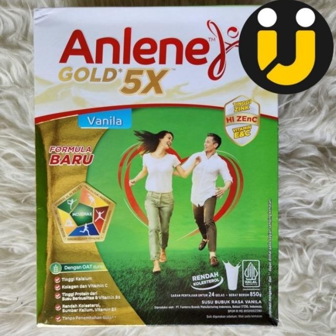 

(Expert) Anlene Gold Plus 5X 850 Gram Rasa Vanila Susu Bubuk Lansia