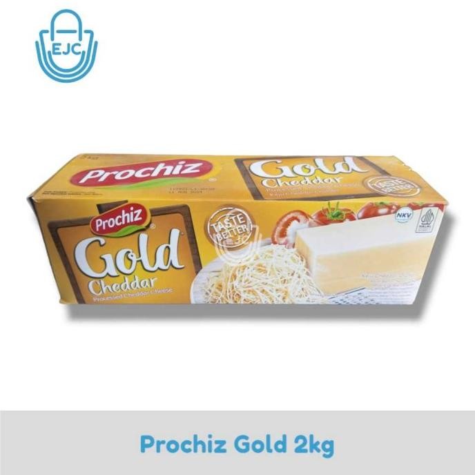 

(Expert) Keju Prochiz Gold Cheddar Box 2kg Keju Parut Serbaguna