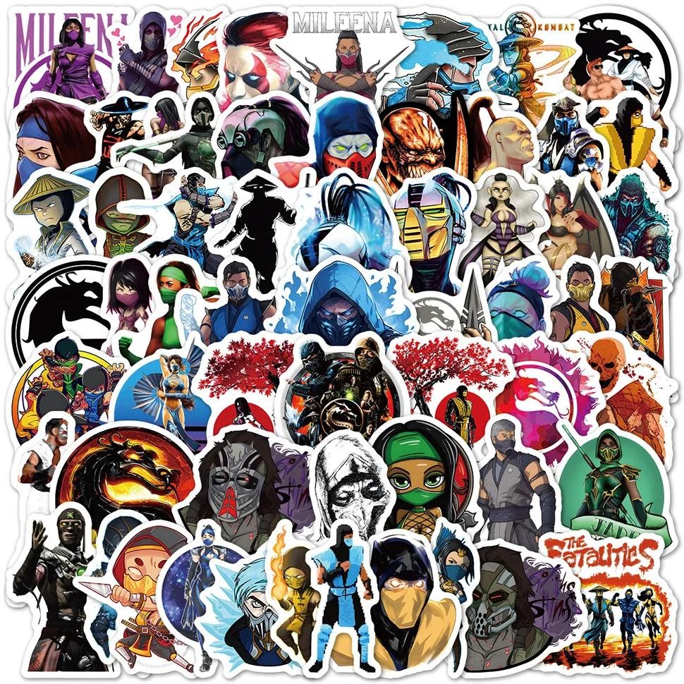 

10/30/60PCS Mortal Kombat Graffiti Sticker Game Kids Toys DIY Skateboard Water Cup Suitcase Laptop Phone Bike Waterproof Decals