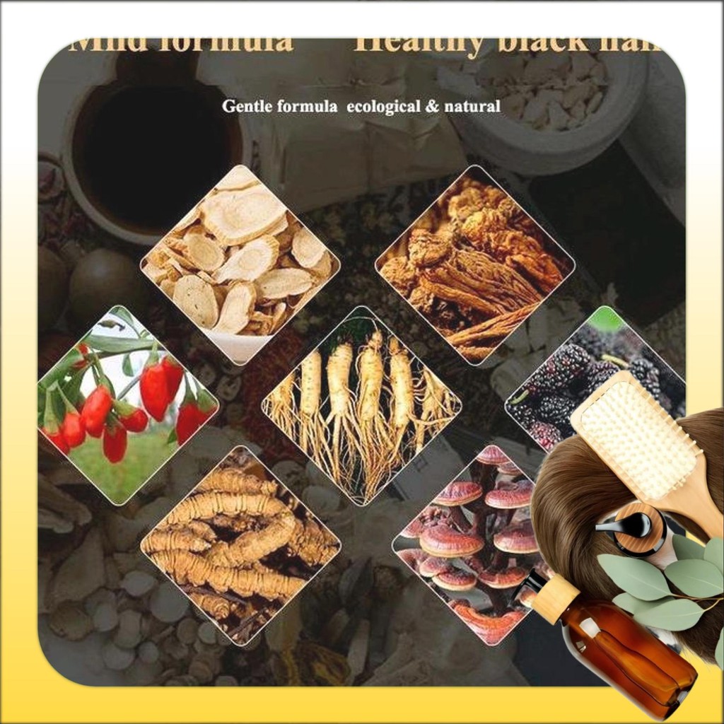 shampo penghilang uban pewarna rambut penutup uban alami 500ml