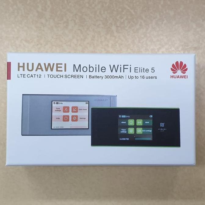 ready  HUAWEI ELITE 5 MIFI MODEM 4G PORTABLE MIFI TOUCHSCREEN BATERAI 3000MAh