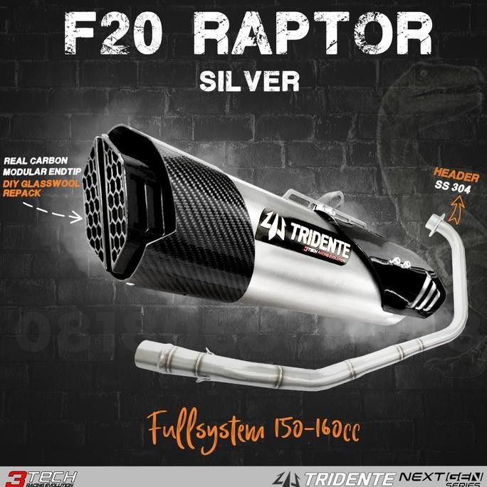 Sale Knalpot 3 Suara Tridente F20 Raptor Nextgen Motor 150-160Cc Original