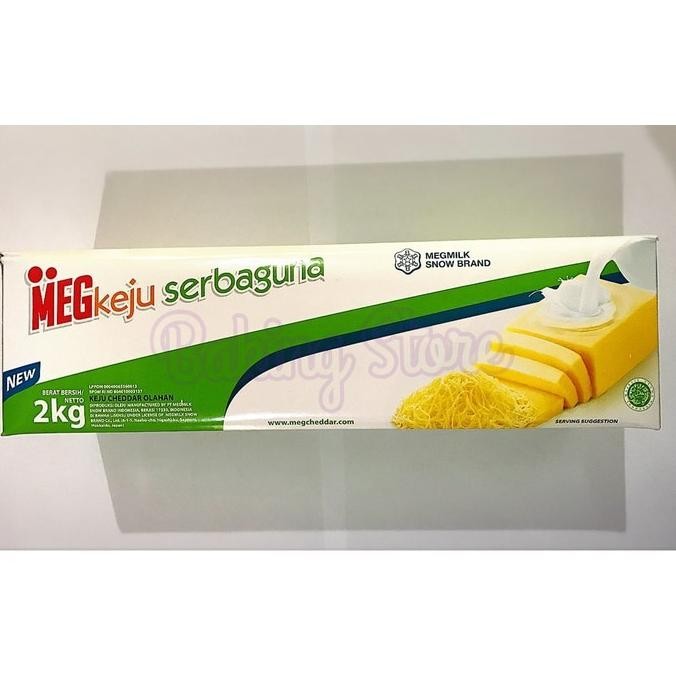 

(Expert) Keju Meg Cheddar HIJAU serbaguna - Keju 2kg !!