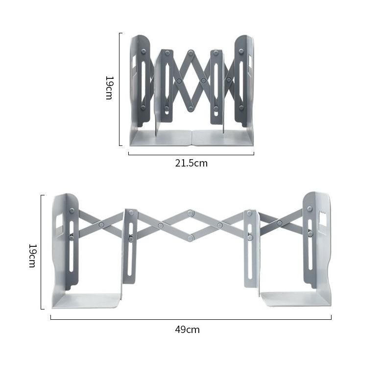 

PERALATAN KANTOR / sekat rack Tempat Pembatas Buku Rak Buku Lipat Minimalis Portable Adjustable Folding Book Stand