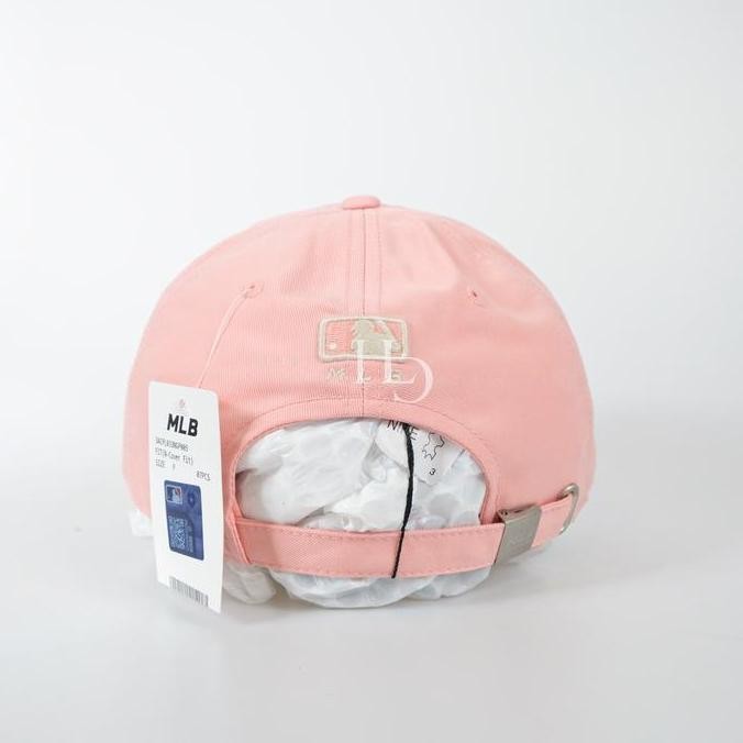 Promo Mlb La Dodgers Varsity Lettering Unstructured Ball Cap Pink