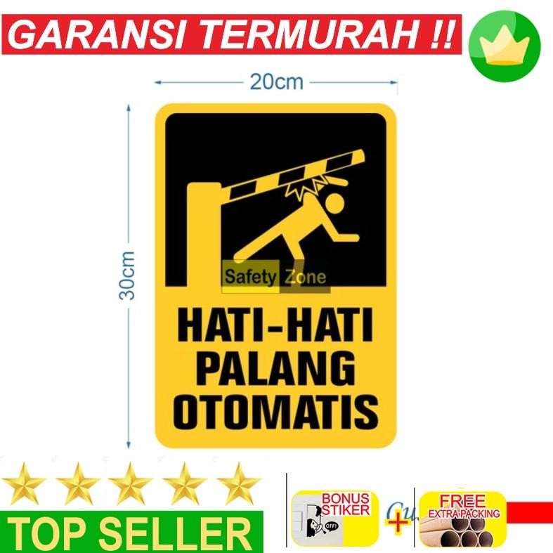 

RAMBU PLANG/PLAT/LALU LINTAS HATI HATI PALANG OTOMATIS 20X30CM Keren Terlaris