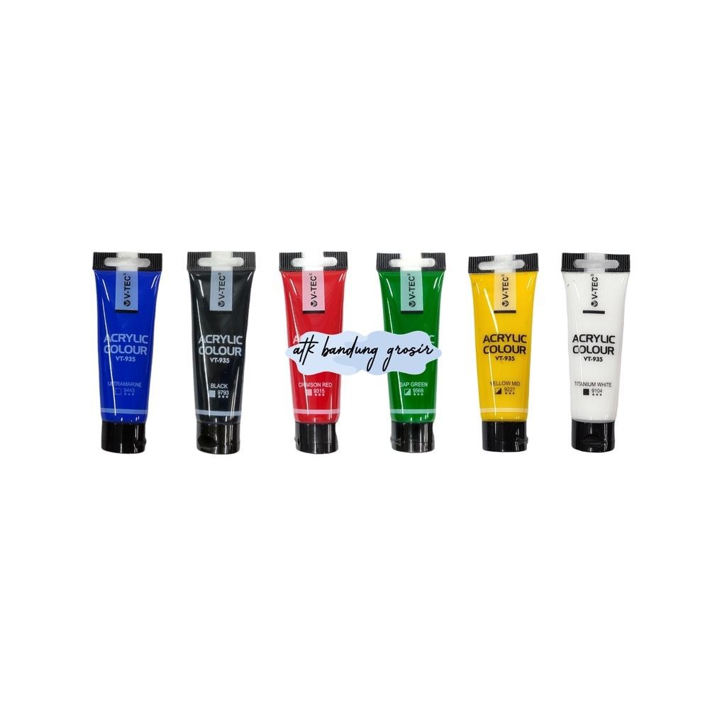 

Cat Akrilik VTEC VT-635 Acrylic Colours 6 Warna x 35 ML Set SHESB Terlaris