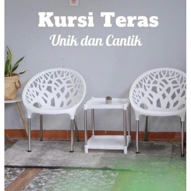 Kursi Balkon Teras Santai Sofa Chair Mondoware Plastik Kr5