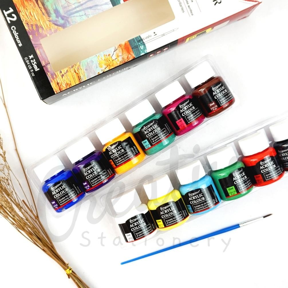 

GIORGIONE Acrylic Paint Set Cat Akrilik 12 Warna 25 Ml G6658-12C Terlaris