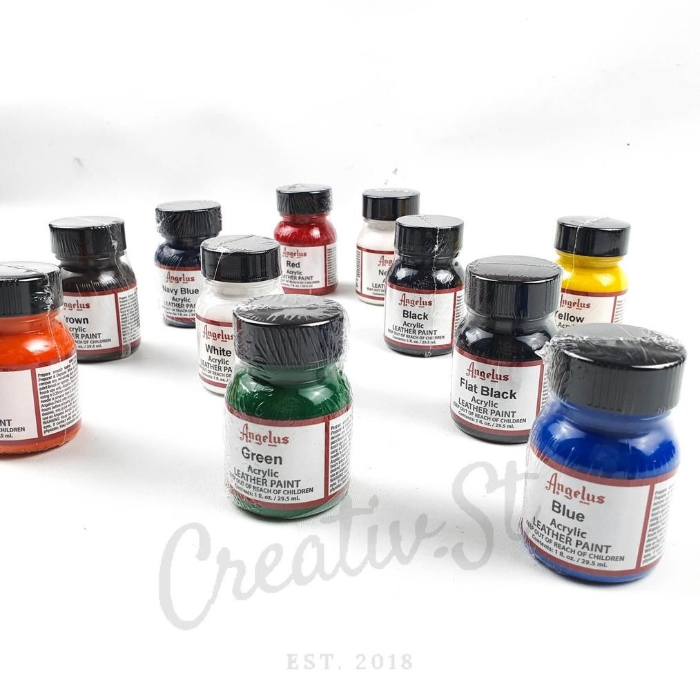 

ANGELUS Acrylic Leather Paint 1Oz 29.5Ml Cat Sepatu Kulit Midsole Terlaris