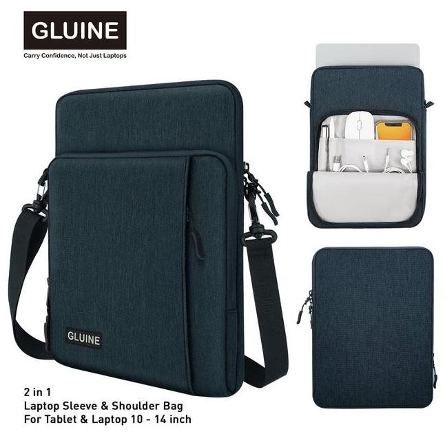 Gluine 9368 Tas Laptop Tablet 14 Utility Laptop Tablet Sleeve With Shoulder Belt For Men And Women