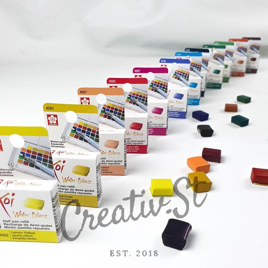 

Sakura Koi Watercolor Half Pan Part 1 Cat Air Padat Refill Terlaris