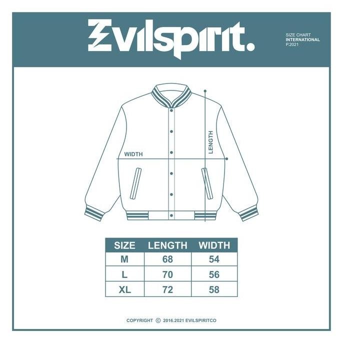 Grosir Evilspirit Varsity Jacket - Varsity Climate Jaket Fleece Leather Pria Vintage Baseball Nyaman