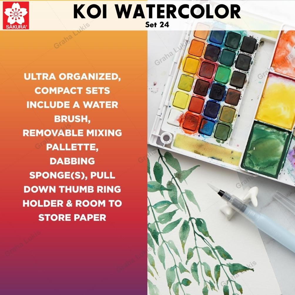 

Sakura Koi Watercolor CAC Metallic-Pearlescent-Fluorescent - Set 24 Terlaris
