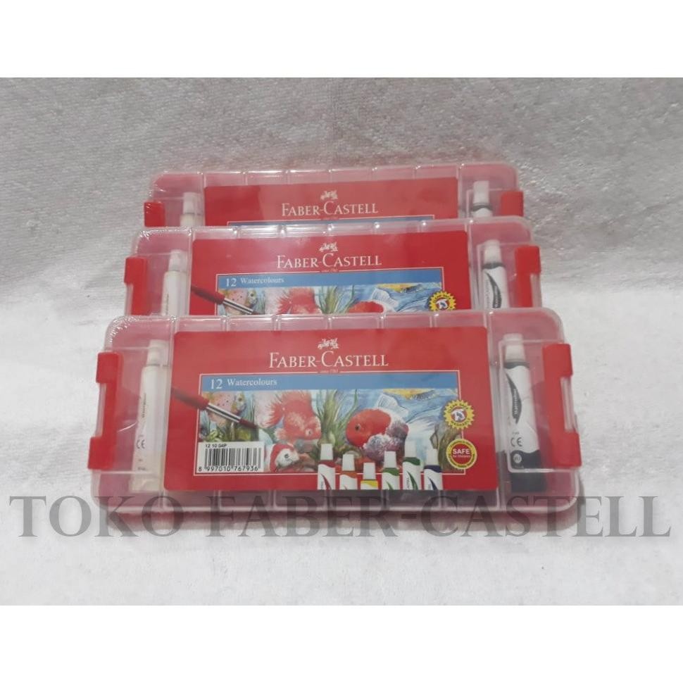

Cat Air Faber Castell / Water Colour 6 Mili / Set 12 Warna / Kemasan Plastik Case Terlaris