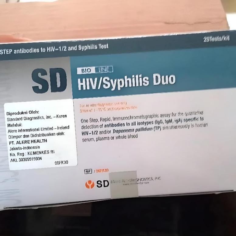 Alat Test SD Bioline HIV / Syphilis Duo Alat Test HIV Alat Test Sepilis terlaris