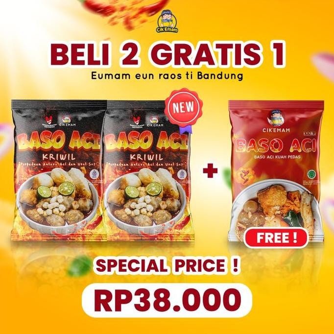 

[BELI 2 GRATIS 1] Cik'Emam - BELI 2PCS BASO ACI KRIWIL + FREE 1PCS BASO ACI ORIGINAL SHA