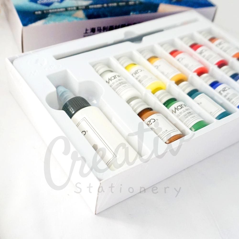 

MARIES Fabric Paint 12W Color Set Cat Kain Warna Terlaris