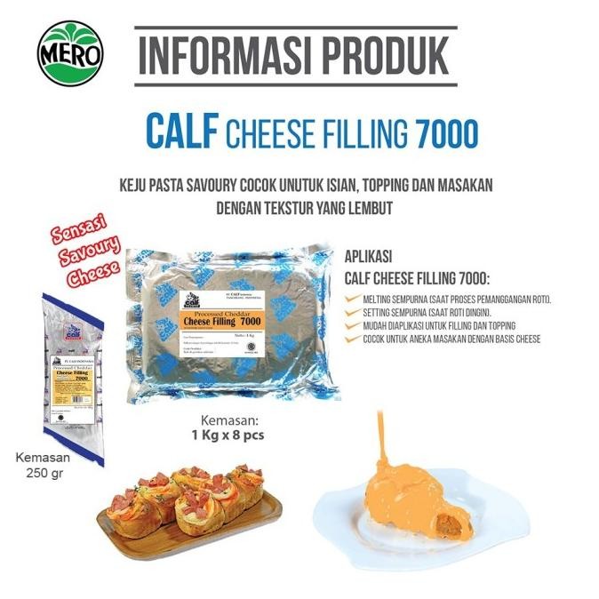 

(Expert) Calf Cheese Filling 7000 Cheddar Saus Keju Savoury 1Kg Processed Cheese Filling 1 Kg