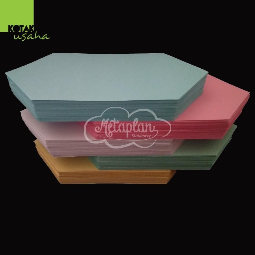 

Kartu Metaplan Bentuk Hexagonal (250 lembar 5 warna) RB07