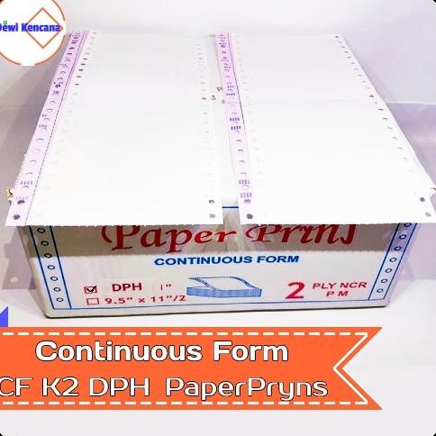 

Kertas Continuous Form 9,5"/2 x 11"/2 2 PLY NCR K2 DPH PaperPryns RB07