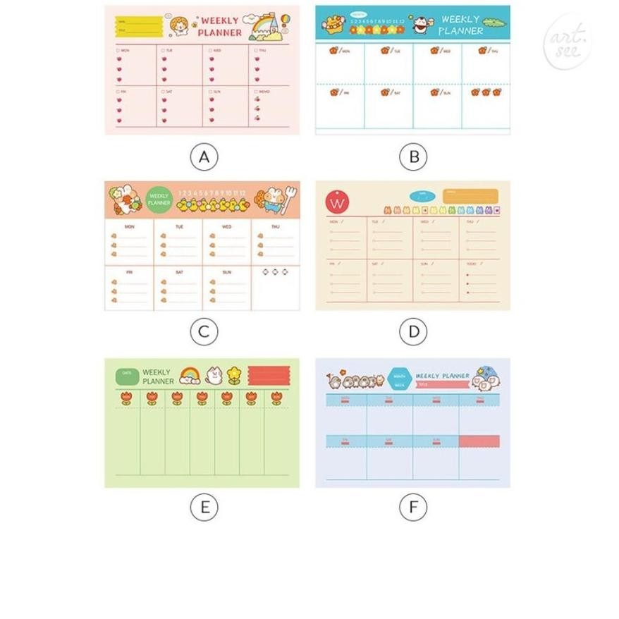 

Happy Warm Season Weekly Planner Memopad [Creativ] RB07