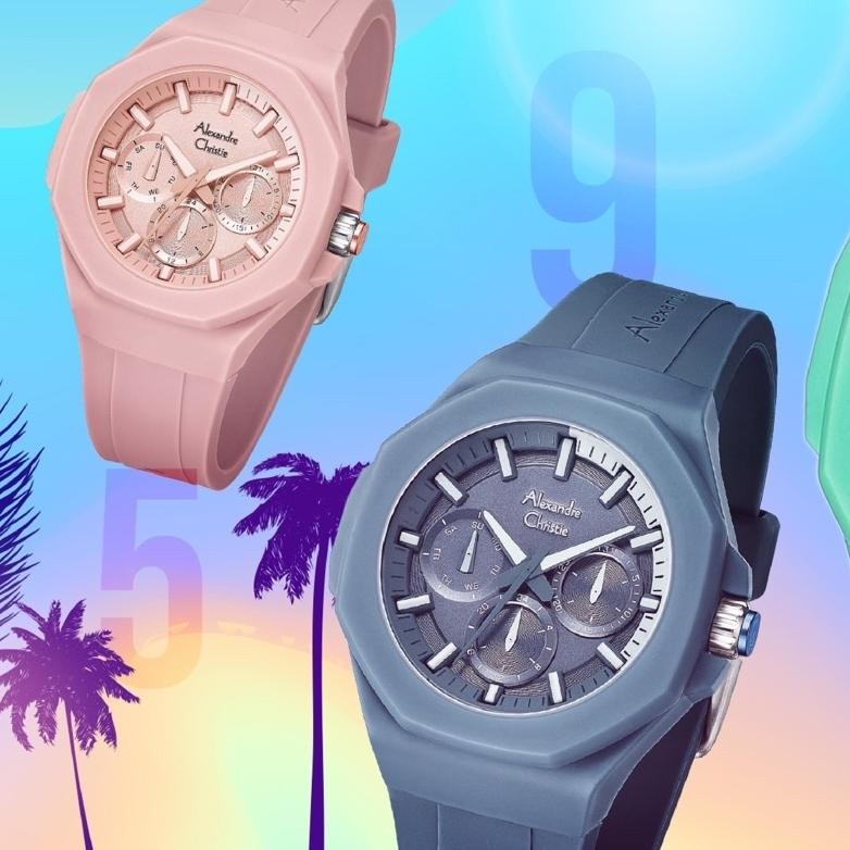 AC6590 Jam Tangan Wanita Alexandre Christie AC6590 Rubber / AC 6590 AC 6590 2A02 2B12 RB