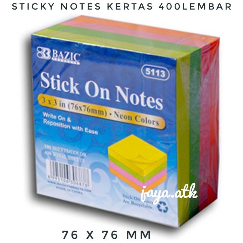 

STICKY NOTES 4 WARNA WARNI 75MM X 75MM MEMO TEMPEL KERTAS MEMO MEMO CATATAN RB07