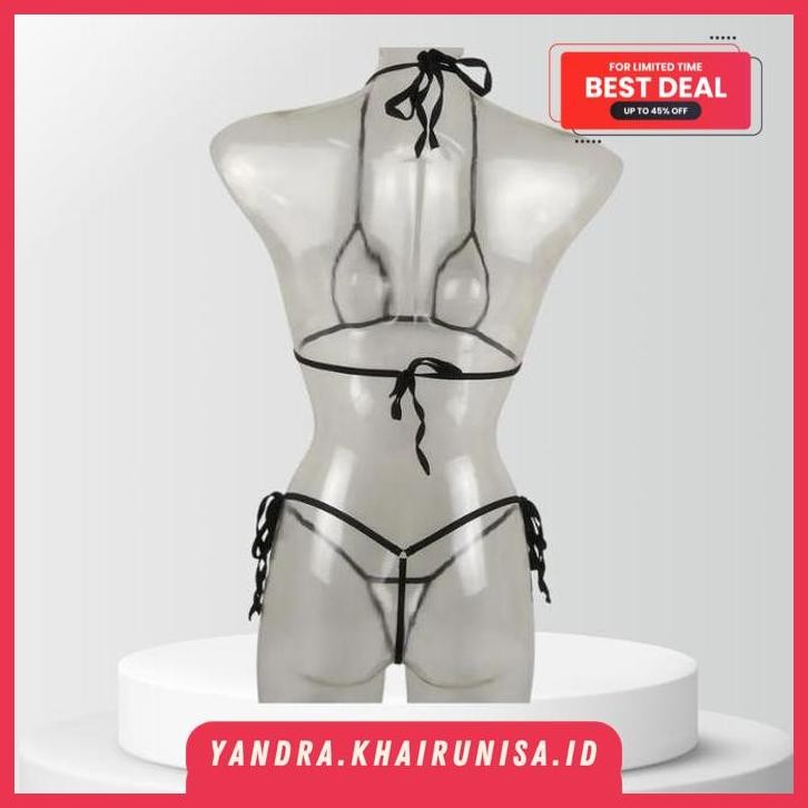 SETELAN G STRING DAN BRA MODEL BERTALI TRANSPARAN  BY YANDRA ID PRODUK BAGUS 