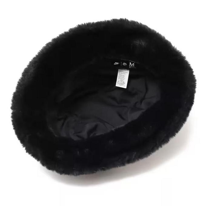 Promo Nike Apex Faux-Fur Swoosh Bucket Fv6417-010 Topi Original