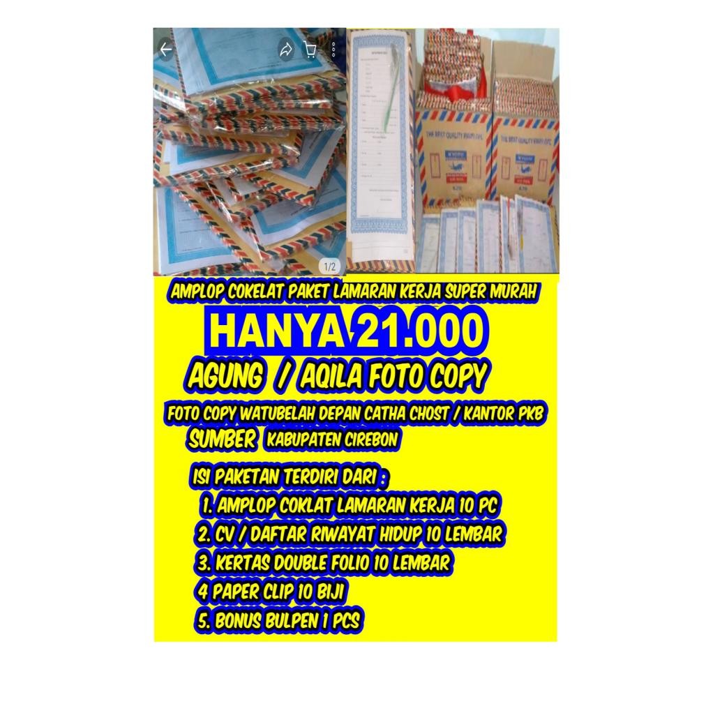 

Paket Lamaran Kerja Amplop Coklat Lengkap Murah RB07