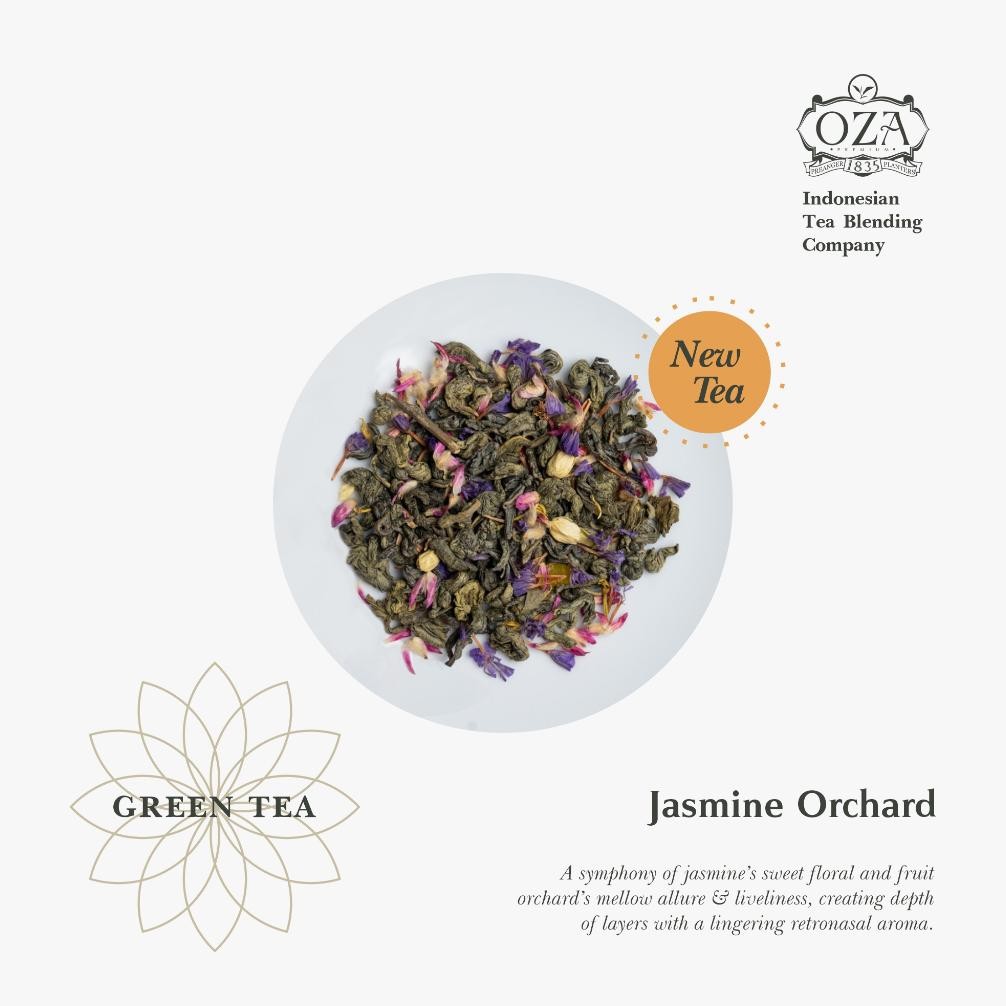 

ASLI OZA ARTISAN TEA JASMINE ORCHARD 40G - TEH HIJAU JASMINE PREMIUM 20 CUP