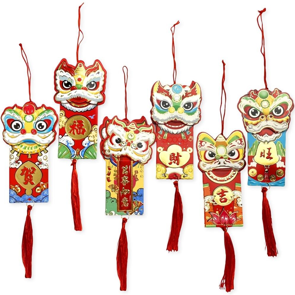 

Baru Angpau Gantung Imlek 6pcs Mix Barongsai CNY Scoop 65024901