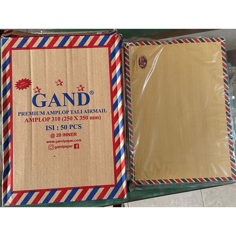 

( 1 Box Isi 50 Pcs ) Amplop Coklat Tali Ukuran Folio 310 / Map Tali Lamaran Kerja Ukuran F4 Merk Gand RB07